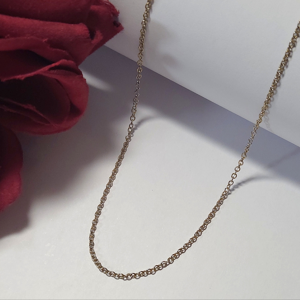 Vintage Gold Tone Oval Link Chain Necklace 20" Long